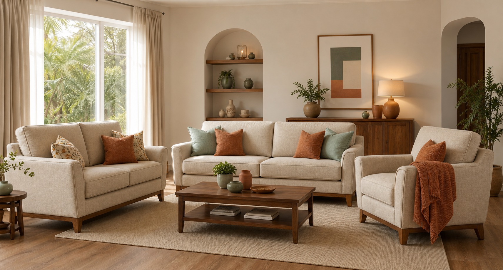 Three-piece sofa set